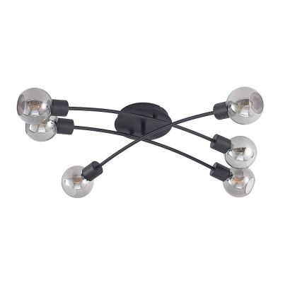 Lindby - Eridia 6 Cross Kattovalaisin Black | Alk. 86,00 €