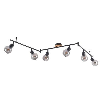 Lindby - Eridia 6 Kattovalaisin Black/Wood | Alk. 73,00 €