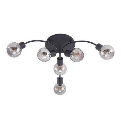 Lindby - Eridia 6 Round Kattovalaisin Black | Alk. 75,00 €
