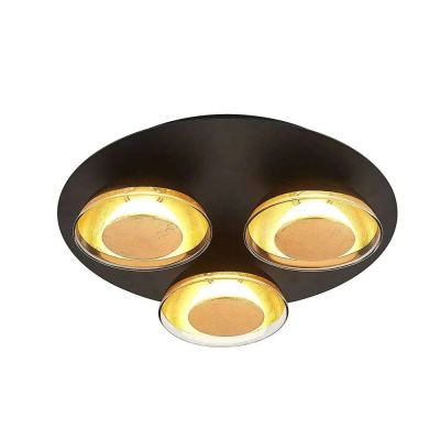 Lindby - Erin 3 Round 3 Kattovalaisin Black/Gold | Alk. 81,00 €
