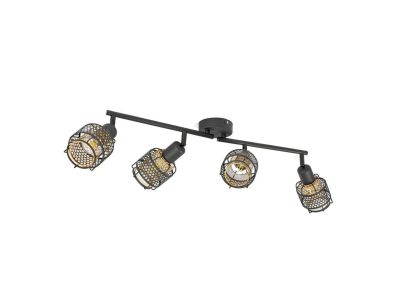 Lindby - Eudoria 4 Kattovalaisin Black/Gold Lindby | Alk. 39,90 €
