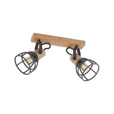 Lindby - Flintos 2 Kattovalaisin Wood/Black | Alk. 31,00 €