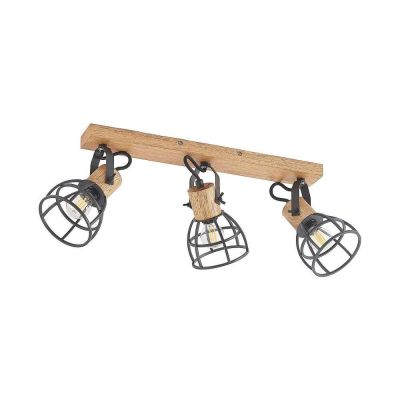 Lindby - Flintos 3 Kattovalaisin Wood/Black | Alk. 67,00 €