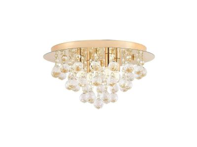 Lindby - Gillion 4 Kattovalaisin Crystal/Gold Lindby