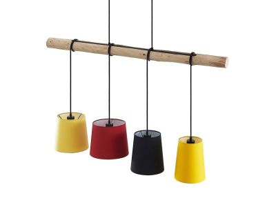 Lindby - Hinai 4 Riippuvalaisin Black/Red/Yellow Lindby | Alk. 127,90 €