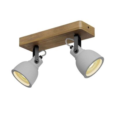 Lindby - Mirka 2 Kattovalaisin Grey/Dark Wood | Alk. 69,00 €