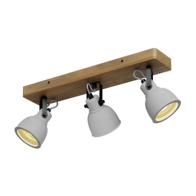 Lindby - Mirka 3 Kattovalaisin Grey/Dark Wood | Alk. 98,90 €