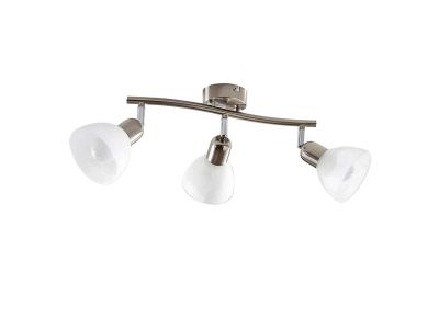Lindby - Paulina 3 LED Kattovalaisin White Alabaster/Satin Nickel Lindby