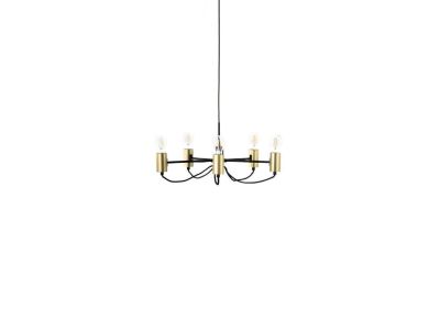 Lindby - Prospa 5 Kattokruunu Black/Brass Lindby