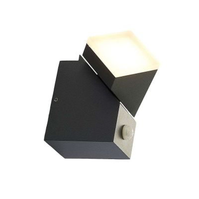 Lindby - Sally Down LED Ulko Seinävalaisin w/sensor Grey