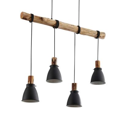 Lindby - Trebale 4 Riippuvalaisin Black/Wood | Alk. 156,90 €