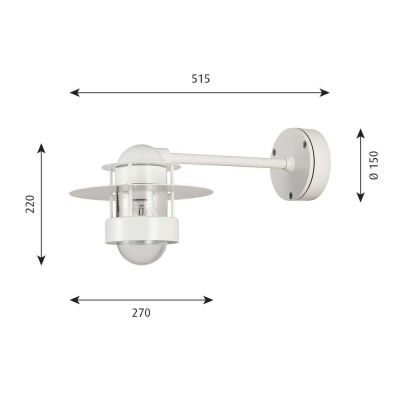 Louis Poulsen - Albertslund Seinävalaisin Valkoinen Long E27 Louis Poulsen | Alk. 725,00 €