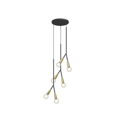 Lucande - Carlea 6 Cluster Riippuvalaisin Black/Brass | Alk. 91,00 €