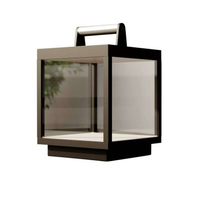 Lucande - Cube LED Portable Ulko Pöytävalaisin Graphite | Alk. 109,00 €