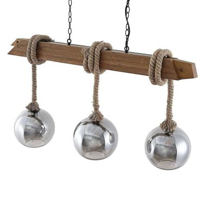 Lucande - Mevan 3 Riippuvalaisin Wood/Smoke | Alk. 155,00 €