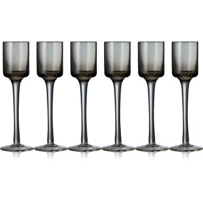 Lyngby Glas Snapsilasit, 6 kpl, harmaat | Alk. 25,00 €