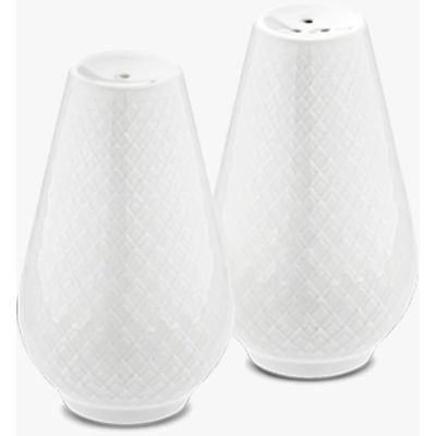 Lyngby Porcelæn Rhombe-suola- ja pippurisarja, 7 cm, valkoinen | Alk. 24,00 €
