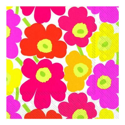 Marimekko - Servetti Unikko 33x33 cm Roosa/Kulta | Alk. 3,45 €