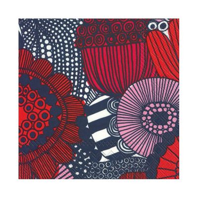 Marimekko Siirtolapuutarha servietti 33x33 cm 20-pakkaus Vaaleanpunainen