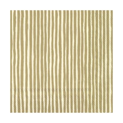 Marimekko Varvunraita servietti 33x33 cm 20-pakkaus Gold