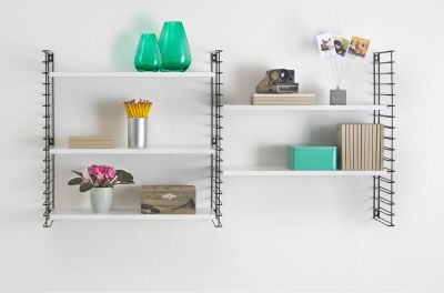 Metaltex Libro seinähylly 2-osainen valkoinen/musta | Alk. 89,80 €