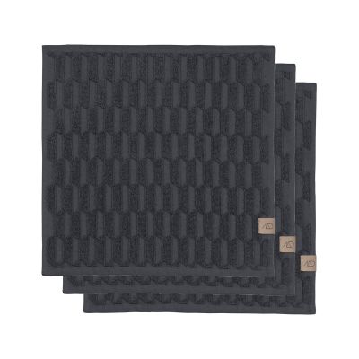 Mette Ditmer Geo pyyhe 30 x 30 cm 3-pakkaus Anthracite | Alk. 9,75 €