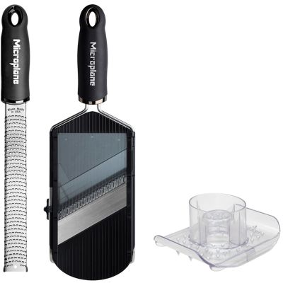 Microplane Lahjapakkaus, sitrusraastin ja mandoliini, musta | Alk. 72,00 €