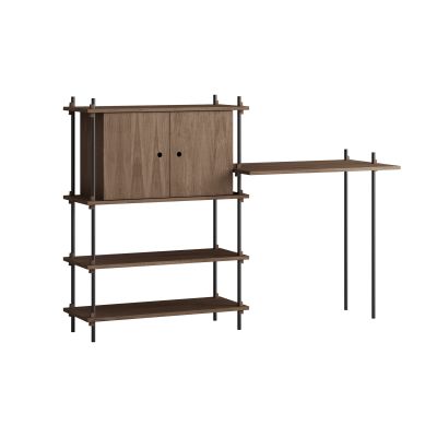 MOEBE Moebe shelving system s.115.2.D Poltettu tammi-musta | Alk. 1 239,30 €