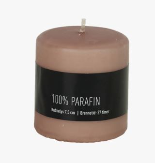 Moments pöytäkynttilä puuteriroosa | Alk. 6,95 €