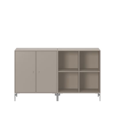 Montana Pair sivupöytä Truffle 141, kromijalat | Alk. 2 050,09 €