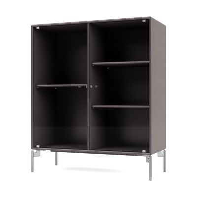 Montana Ripple II vitriinikaappi 69,6x82,2x30 cm Coffee-jalat chrome | Alk. 1 221,30 €
