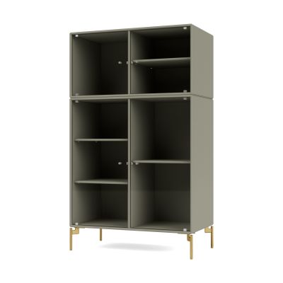 Montana Ripple III vitriinikaappi 69,6x117,6x38 cm Fennel-jalat brass | Alk. 2 155,50 €