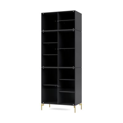 Montana Ripple IV vitriinikaappi 69,6x187,2x38 cm Anthracite-jalat brass | Alk. 3 312,90 €