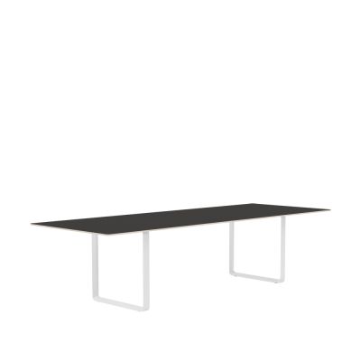 Muuto 70/70 ruokapöytä 295 x 108 cm Black linoleum-Plywood-White | Alk. 2 495,00 €