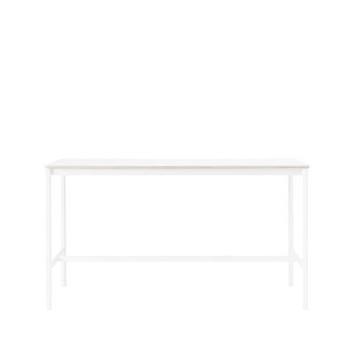 Muuto Base High -baaripöytä White laminate, valkoinen runko, vanerireuna, l 85 p 190 k 105 | Alk. 1 995,00 €