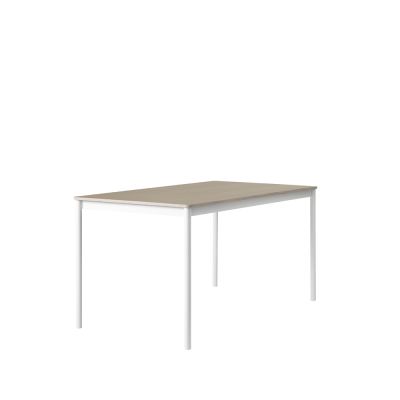 Muuto Base ruokapöytä Oak, valkoinen runko, vanerireuna, 140 x 80 cm | Alk. 1 495,00 €