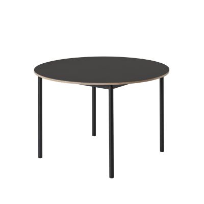 Muuto Base ruokapöytä pyöreä Ø 110 cm Black linoleum-Plywood-Black | Alk. 1 229,00 €