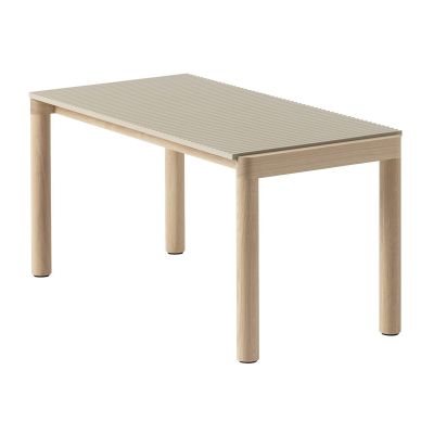 Muuto Couple 1 Wavy -sohvapöytä 40 x 84 x 40 cm Sand-oak