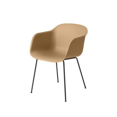 Muuto Fiber nojatuoli tube base Ochre-Anthracite Black | Alk. 309,00 €