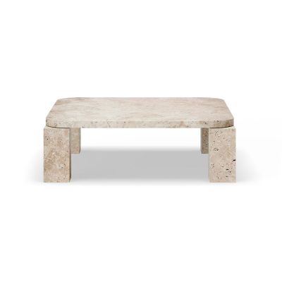 New Works Atlas sohvapöytä 82x82 cm Unfilled Travertine | Alk. 1 677,00 €