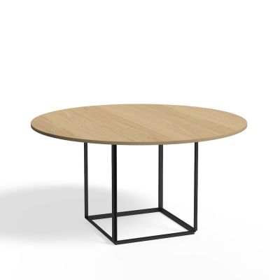 New Works Florence ruokapöytä pyöreä Natural oak, ø 145 cm, musta runko | Alk. 1 590,00 €