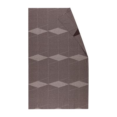 NJRD Geometric pöytäliina 147x250 cm Ruskea-valkoinen