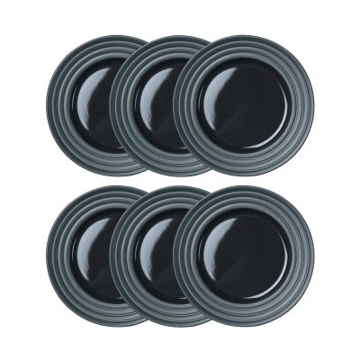 NJRD Lines-lautanen pieni Ø 21 cm, 6 kpl tummanharmaa | Alk. 71,10 €