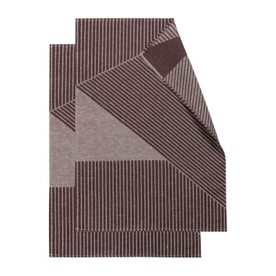 NJRD Stripes keittiöpyyhe 47x70 cm 2-pack Ruskea-valkoinen | Alk. 27,30 €