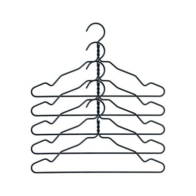 Nomess Copenhagen Alu-vaateripustin 5 kpl musta