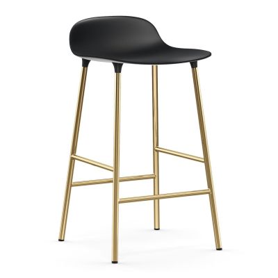 Normann Copenhagen Form baarituoli messinkijalat Musta | Alk. 370,00 €