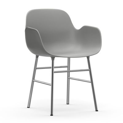 Normann Copenhagen Form nojatuoli kromatut jalat Harmaa | Alk. 310,00 €