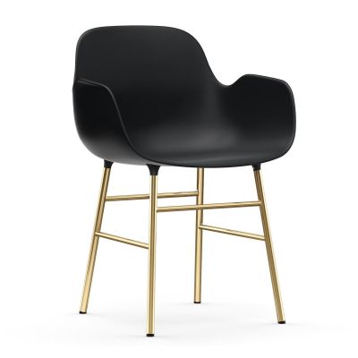 Normann Copenhagen Form nojatuoli messinkijalat Musta | Alk. 380,00 €