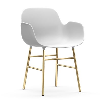 Normann Copenhagen Form nojatuoli messinkijalat Valkoinen | Alk. 380,00 €