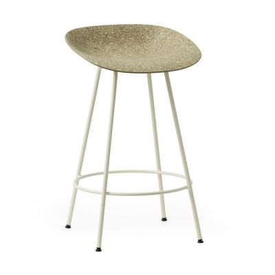 Normann Copenhagen Mat Barstool baarijakkara 65 cm Seaweed-cream steel
